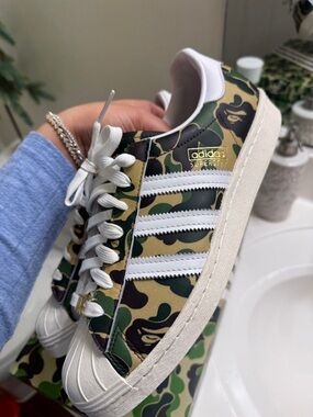 adidas gazelle silver green womens ADIDAS Superstar "BAPE